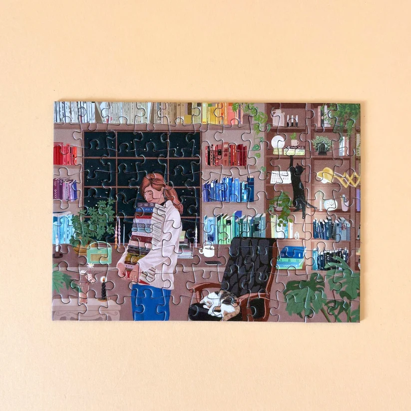 Piecely Reading Room Mini Puzzle, 99 Pieces - Image 2