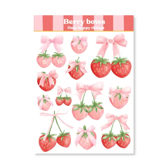Stickersheet Berry Bows A6