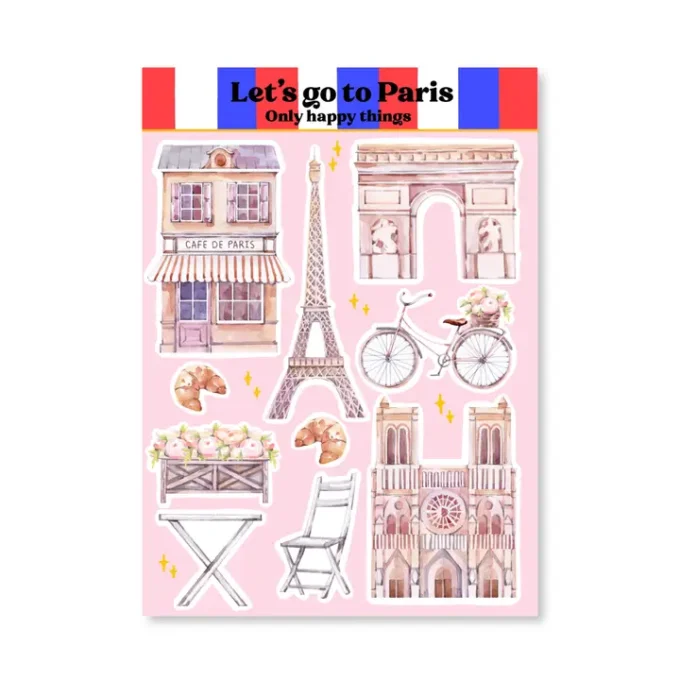 Stickersheet Let's Go To Paris A6