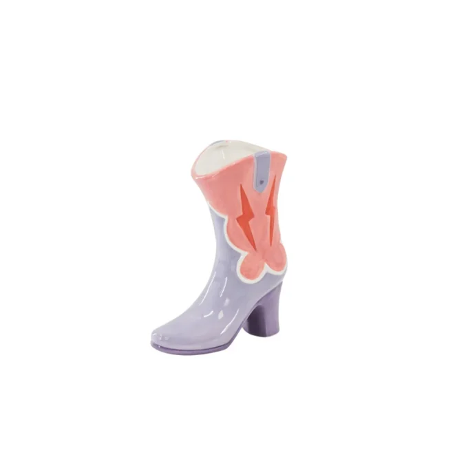 Flower Vase- Boot Vase- Ceramics- Pink/ Lilac-16,5x10.5x26,5cm