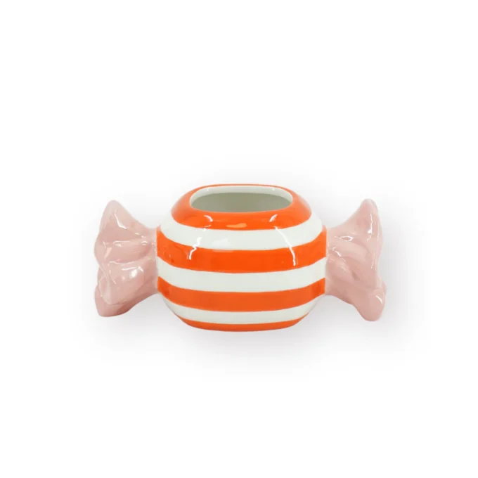 Pot - Flowerpot - Toffee Candy - Orange/Pink - 21x9.5x9.5 cm