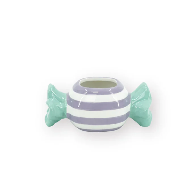 Pot - Flowerpot - Toffee Candy - Mint/Lilac - 17x8x8cm