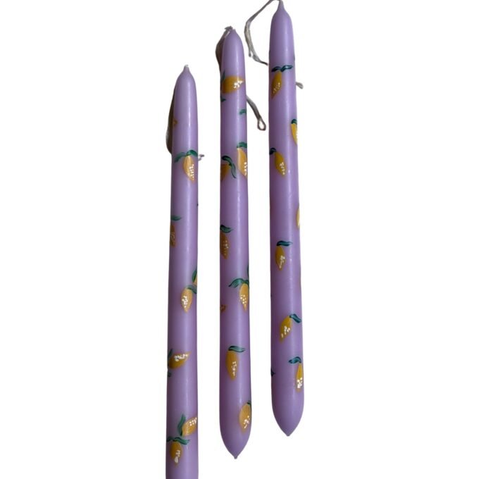 Lilac Lemons Easter Candle