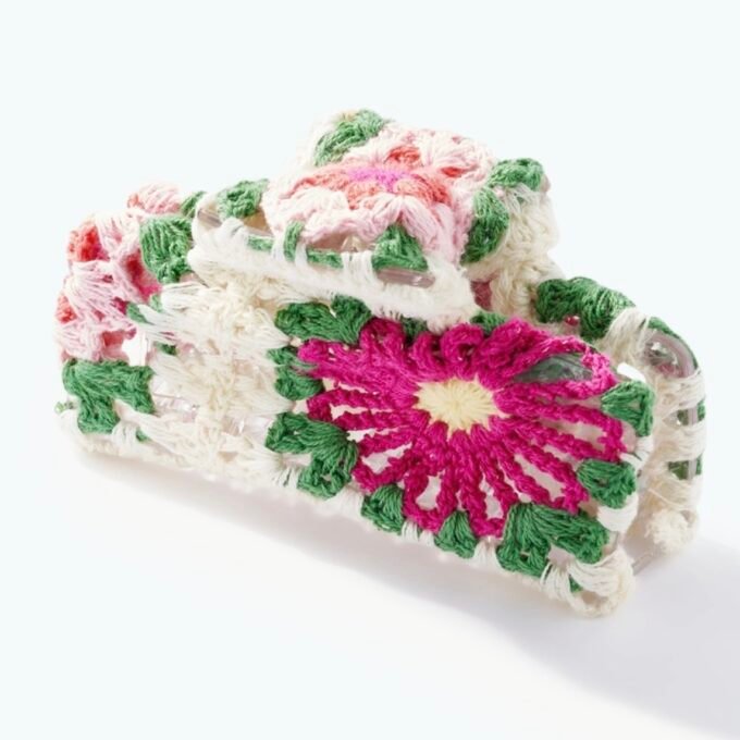 Crochet Flower Hair Clip