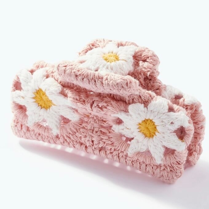 Crochet Flower Hair Clip