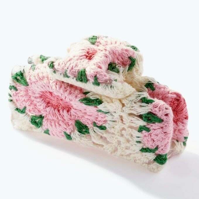 Crochet Flower Hair Clip