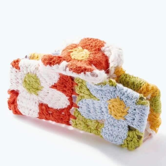 Crochet Flower Hair Clip