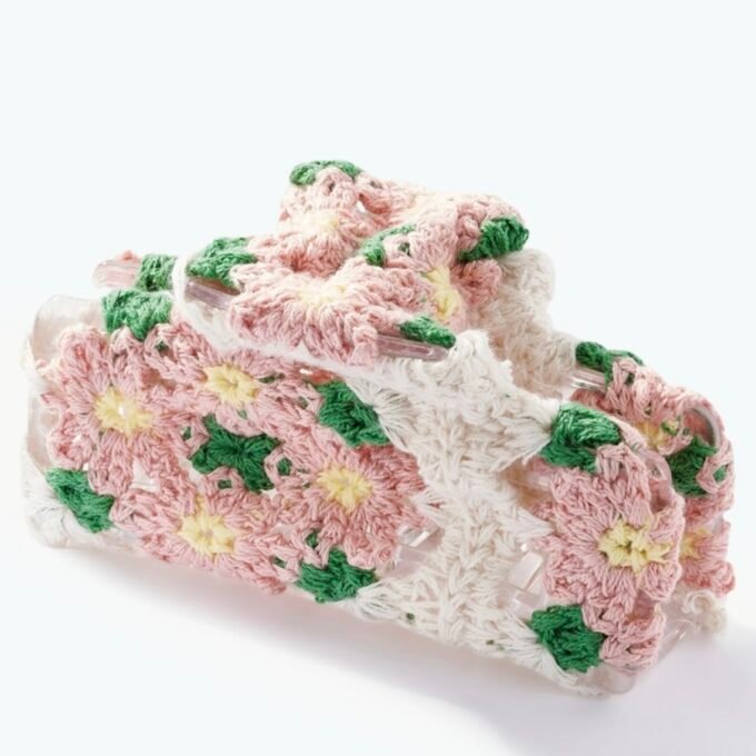 Crochet Flower Hair Clip
