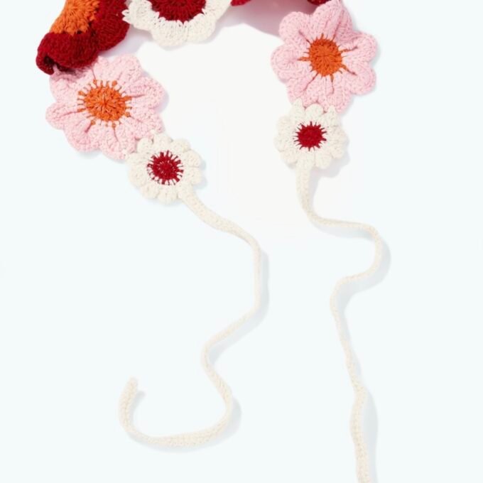 Crochet Flower Bandana