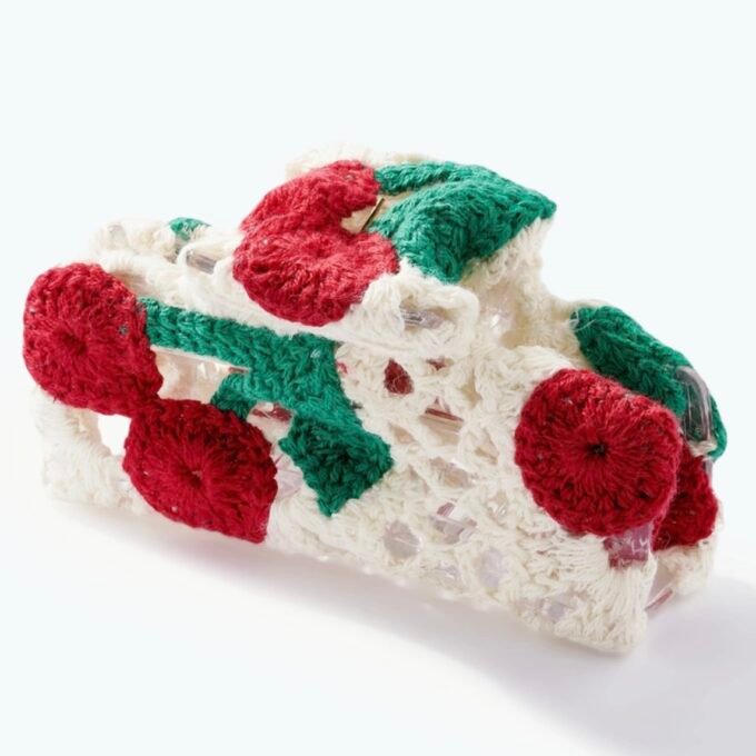 Crochet Cherries Hair Clip