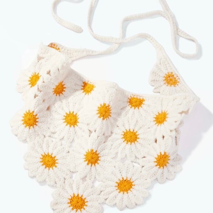 Crochet Flower Bandana