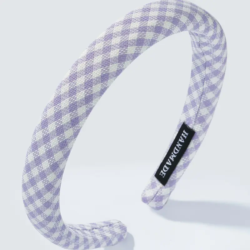 Gingham Lilac Headband
