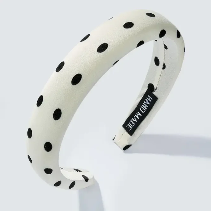 White Polka Dot Headband
