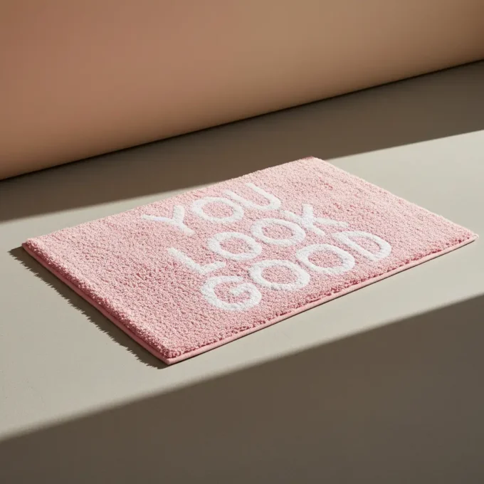 Bath - Pink Non-Slip Mat You Look Good