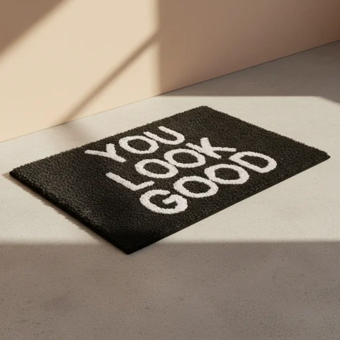 Bath - Grey Non-Slip Bath Mat You Look Good