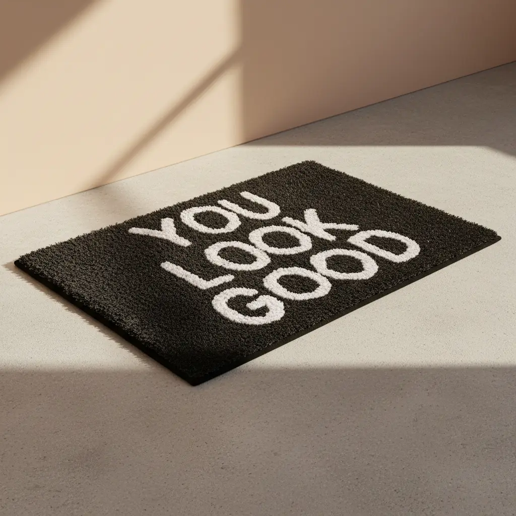 Bath - Grey Non-Slip Bath Mat You Look Good
