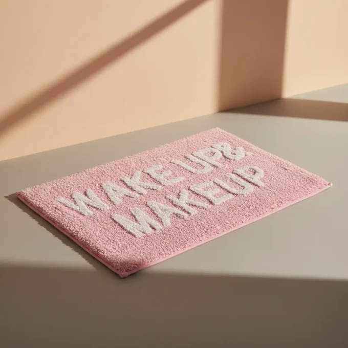 Bath - Pink Non-Slip Wake Up & Make Up Mat