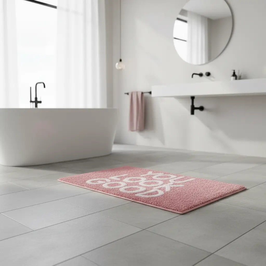 Bath - Pink Non-Slip Mat You Look Good - Image 3