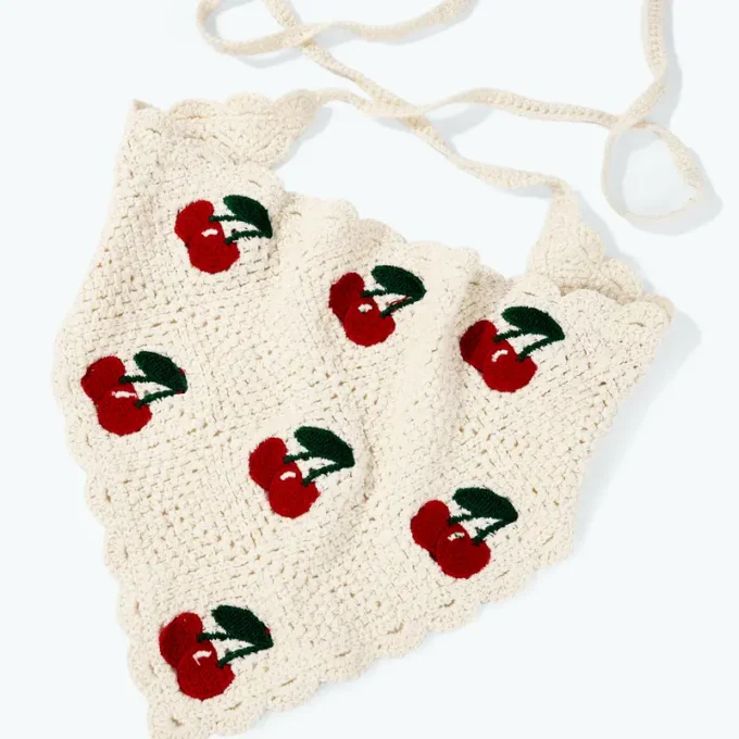 Crochet Cherry Bandana