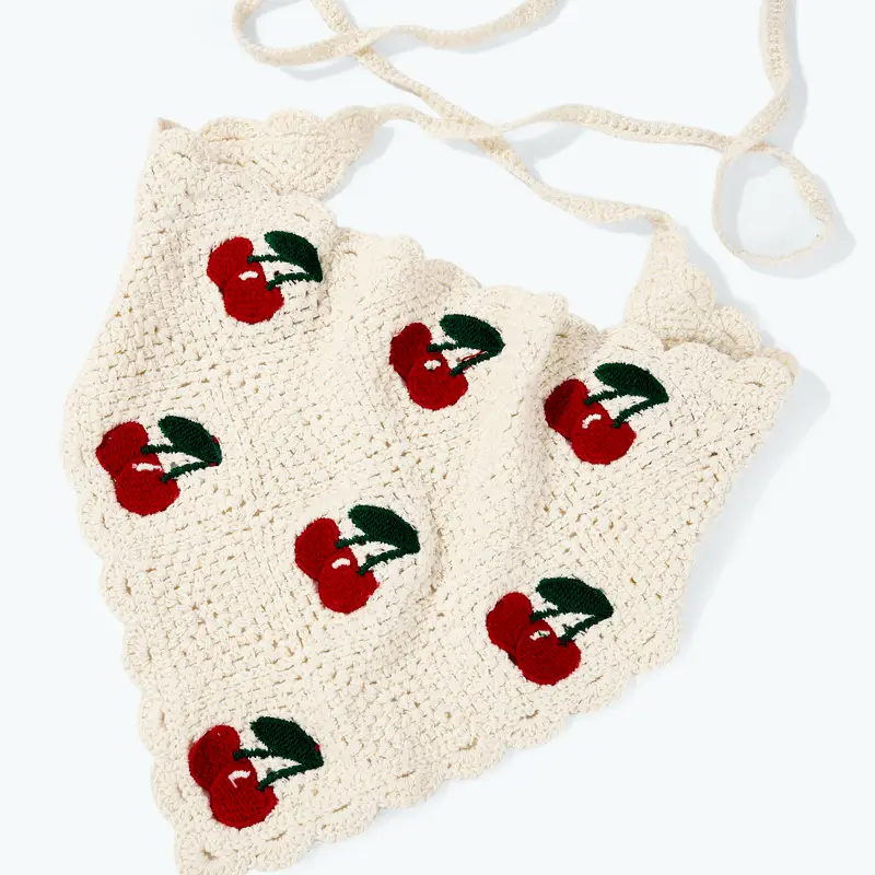 Crochet Cherry Bandana