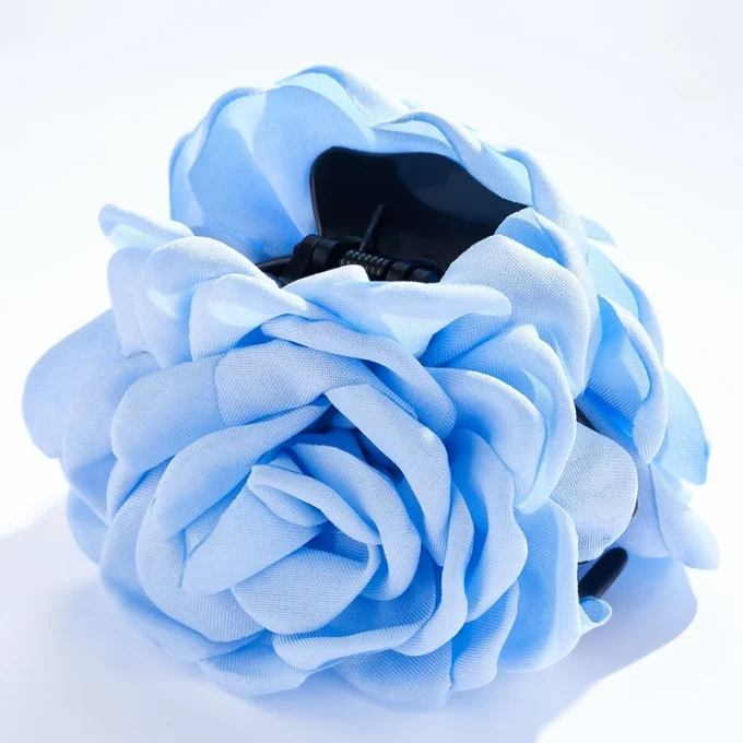 Blue Flower-Shaped Hair Clip