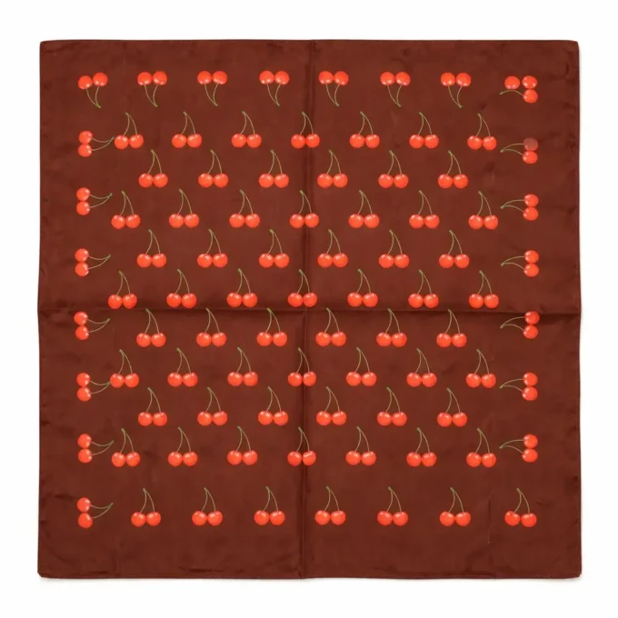Patterned Brown Scarf 65 × 65 cm