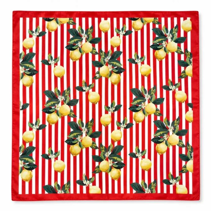 Red Stripes Lemon Scarf