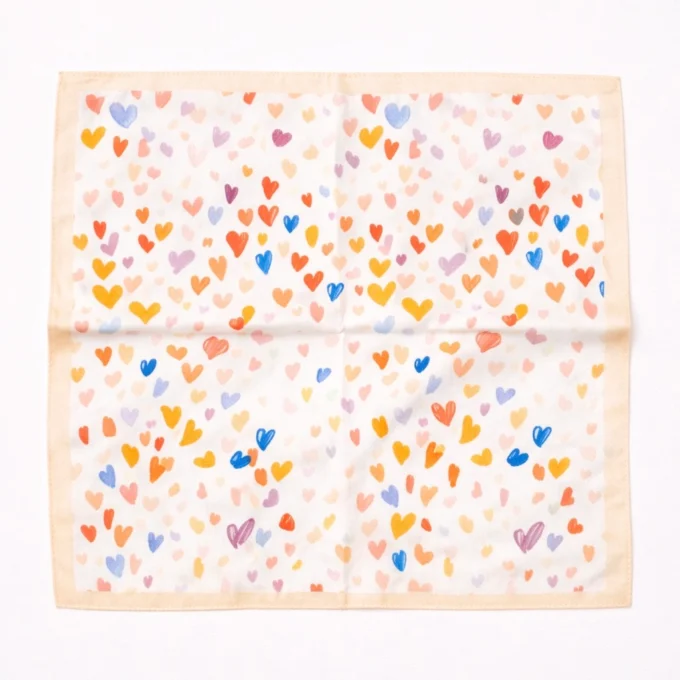 Colorful Hearts Pink Scarf