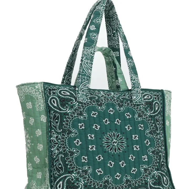 Green Bandana Tote Bag - Image 2