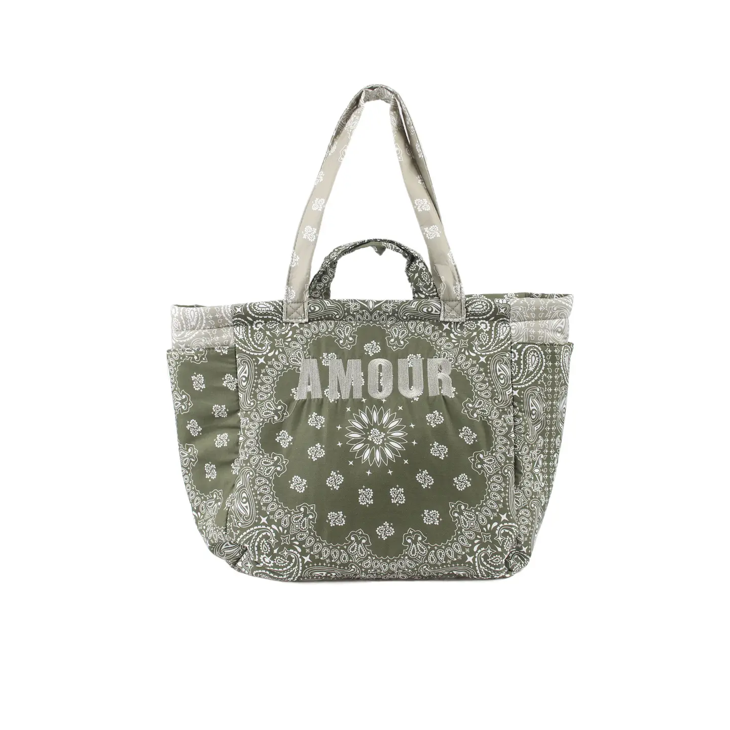 Printed Cotton Tote Bag "Amour