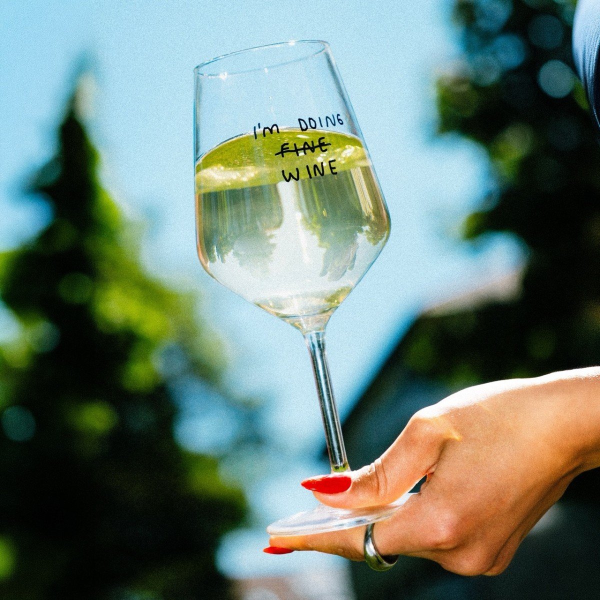"I'm Doing Wine" wine glass by Johanna Schwarzer × selekkt - Image 2
