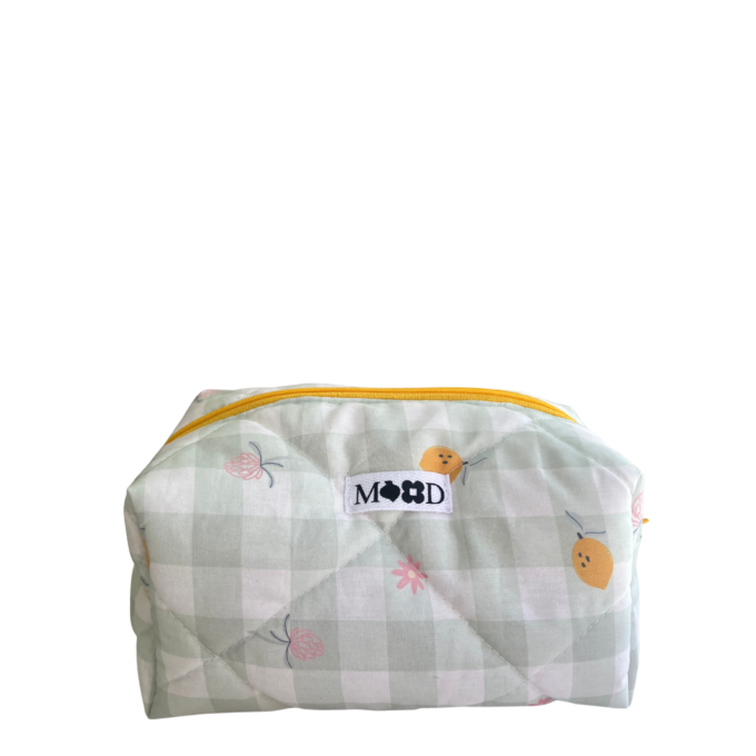 Pastel Lemon Makeup Bag
