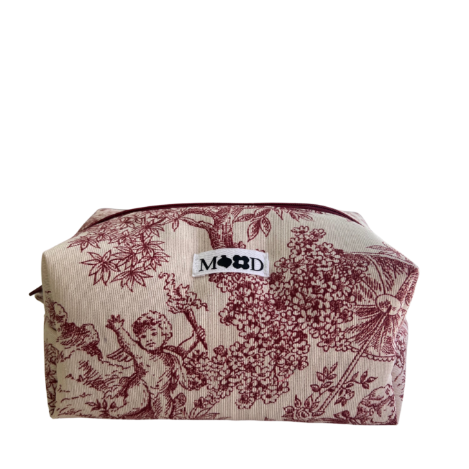 Le Jardin Burgundy Makeup Bag
