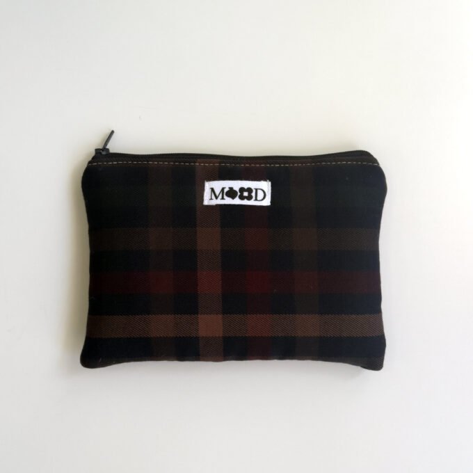 Scottish Plaid Dark Blue Mini Pouch