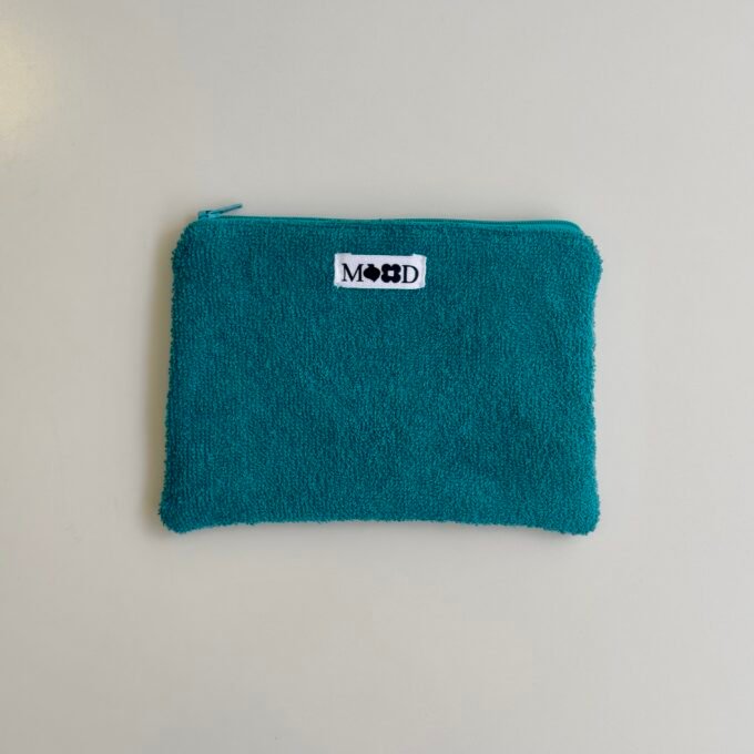 Dark Cyan Towel Mini Pouch