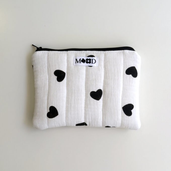 Retro Hearts Mini Pouch