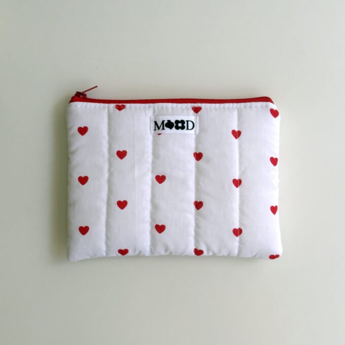 Red Hearts Mini Pouch