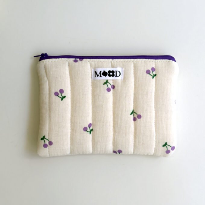 Purple Cherries Mini Pouch