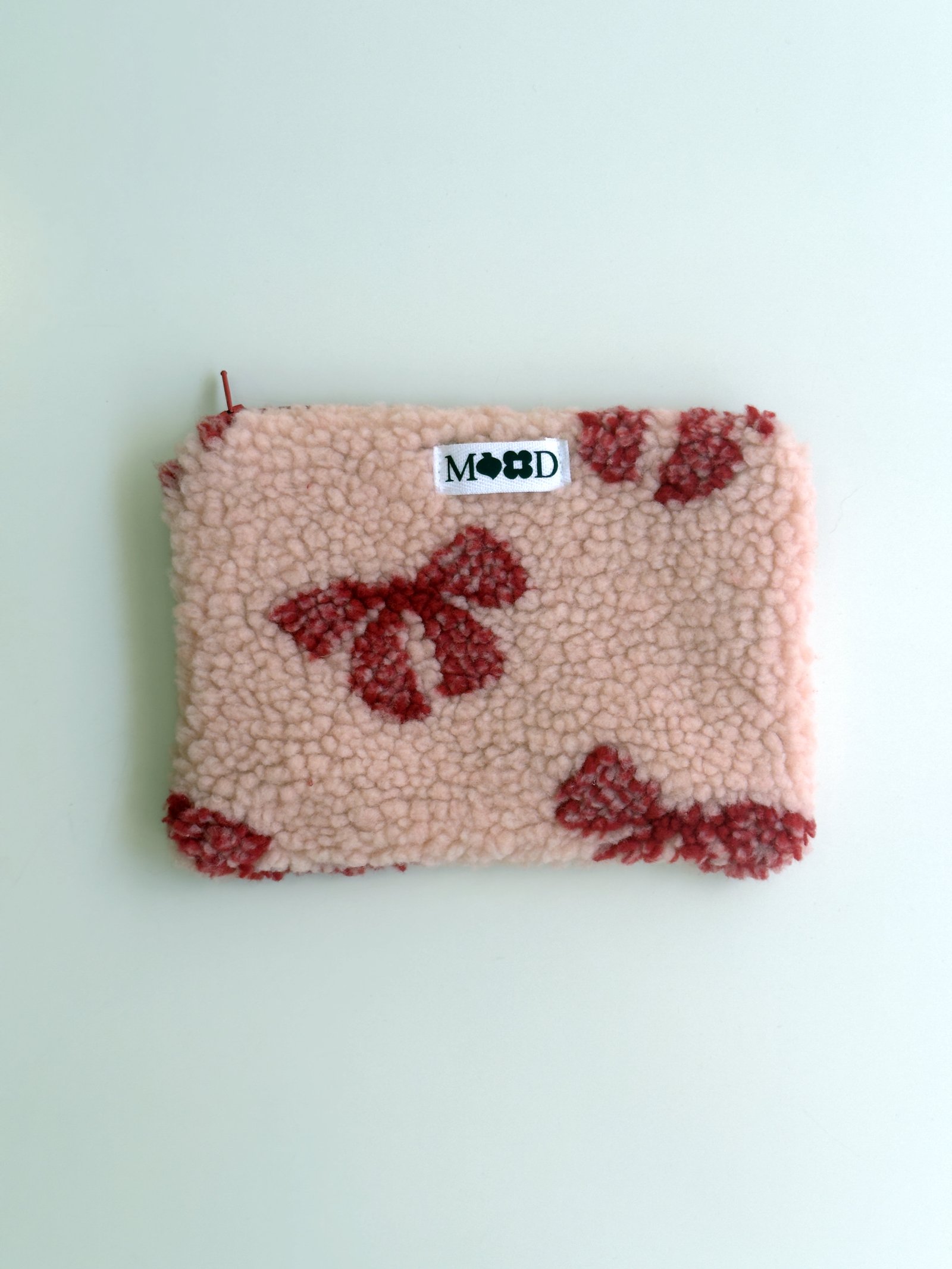 Teddy Pink Bow Mini Pouch
