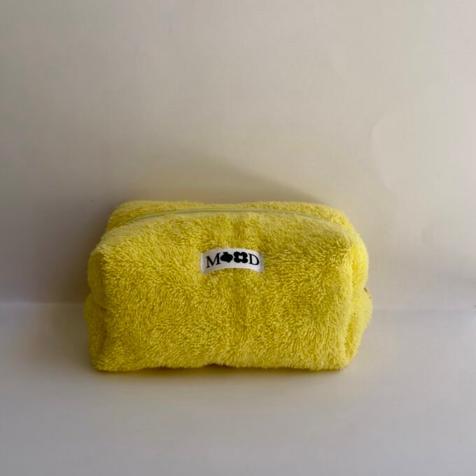 Light Yellow Towel Mini Makeup Bag