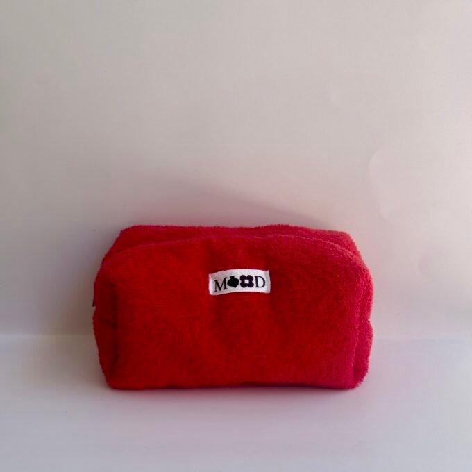 Red Towel Mini Makeup Bag