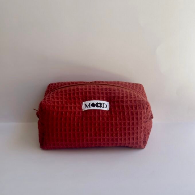 Dark Green Pique Mini Makeup Bag
