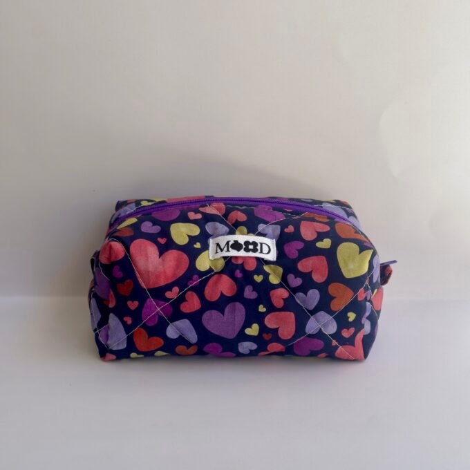 Colorful Hearts Mini Makeup Bag