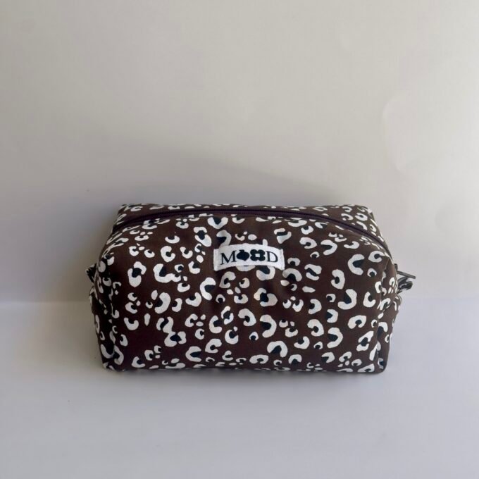 Brown Leopard Mini Makeup Bag