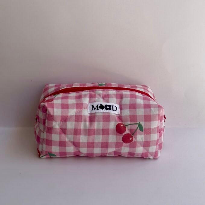 Pink Cherries Mini Makeup Bag