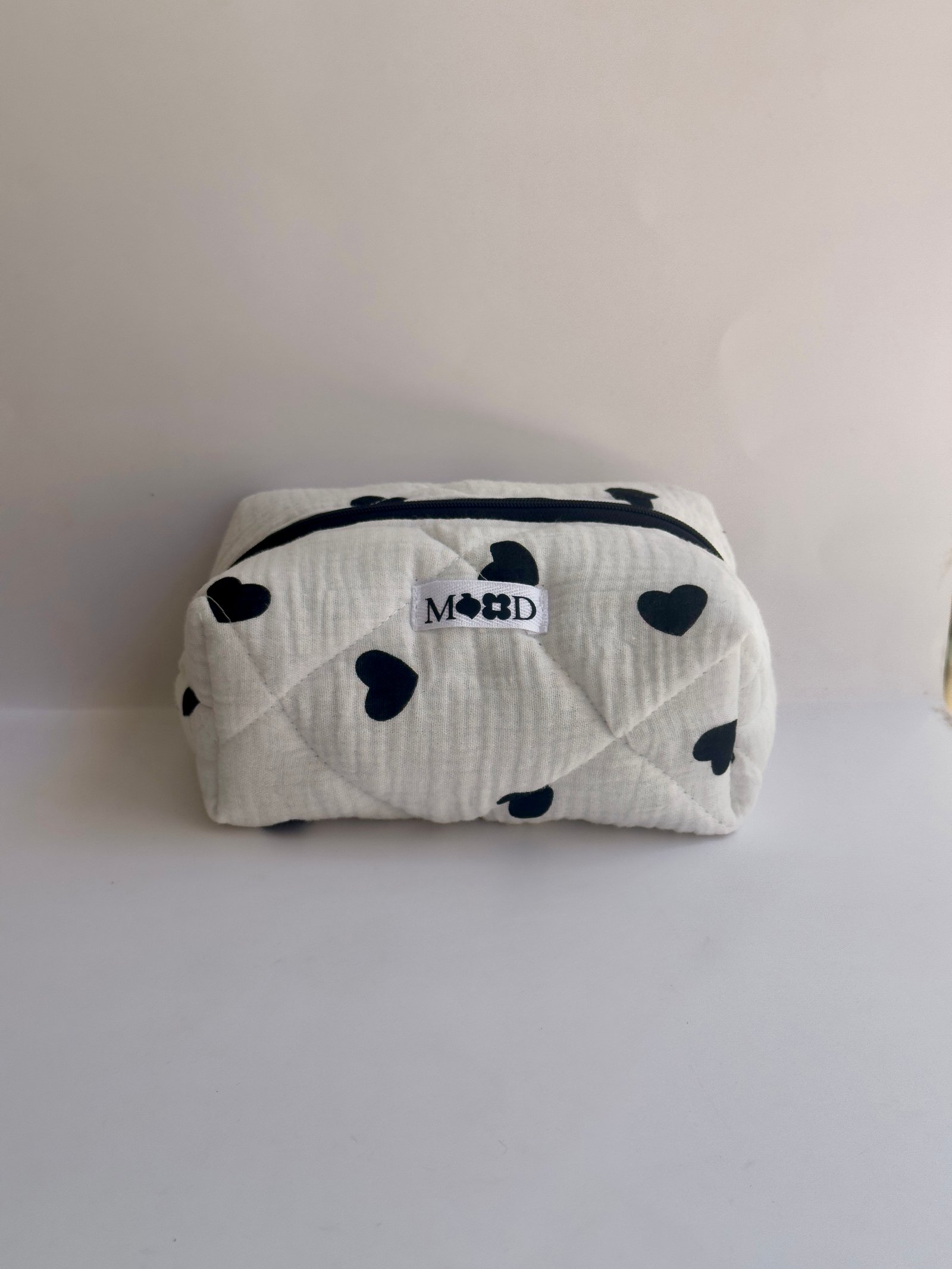Retro Hearts Mini Makeup Bag