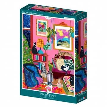 1000 Piece Puzzle - Cozy Cats