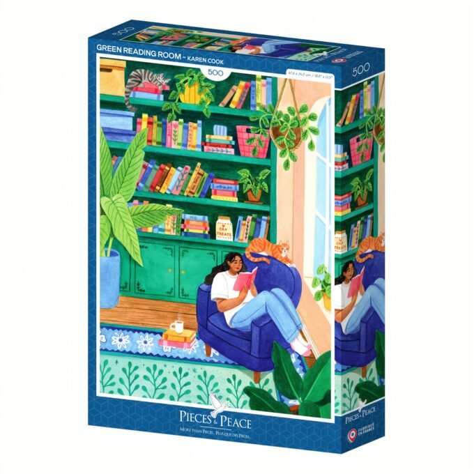 500-Piece Puzzle - Green Reading Corner