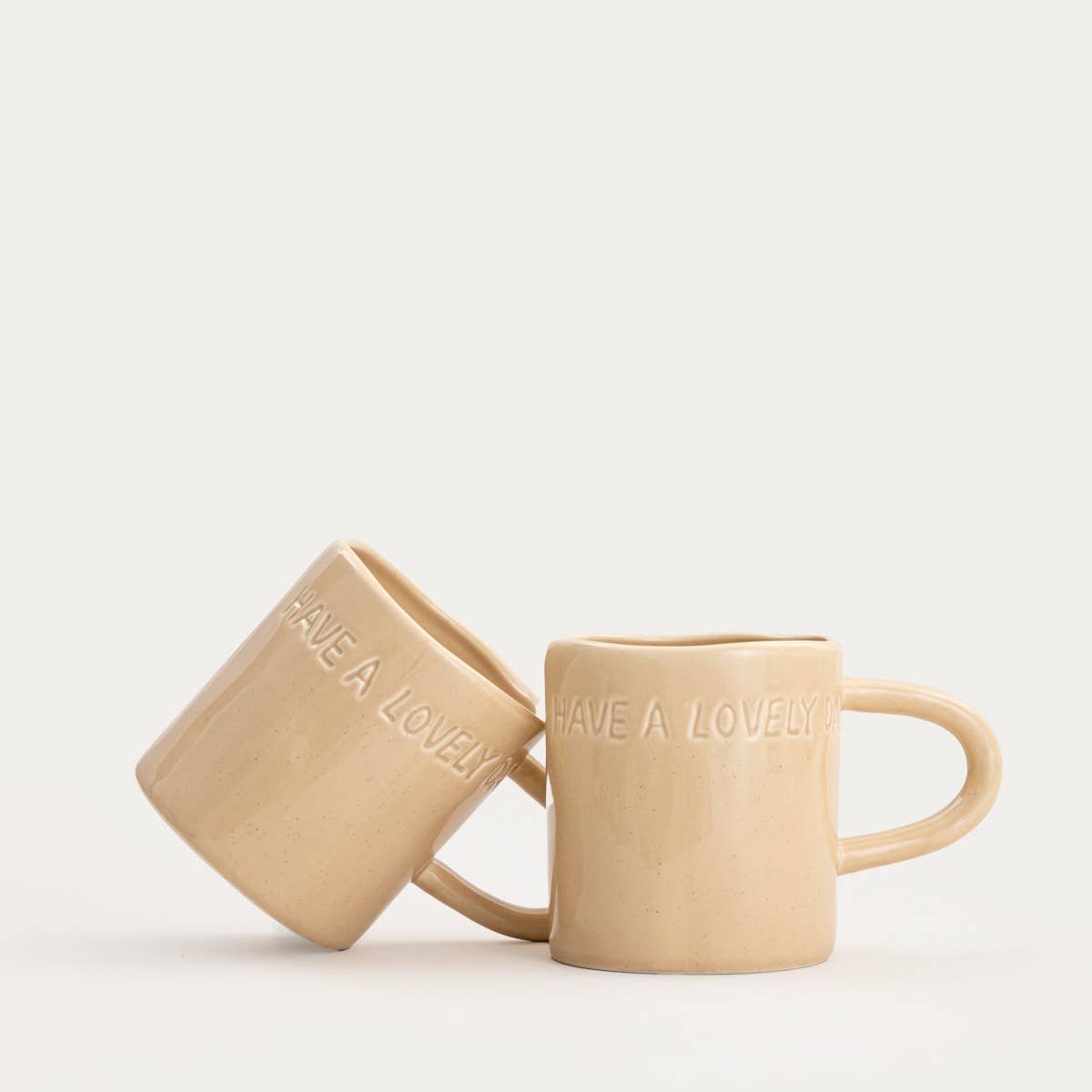 Set of Isernia Beige Mugs 2 Pcs - Image 2