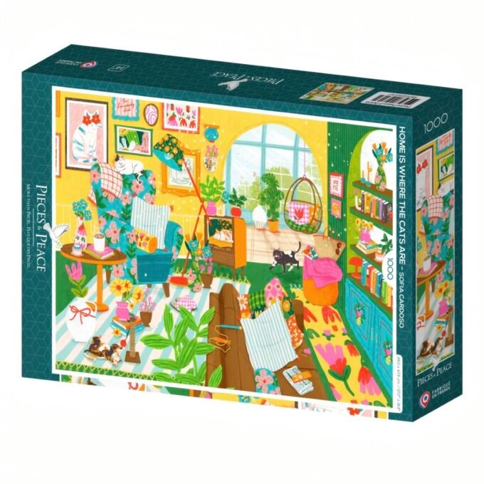 1000-piece Puzzle - Home Is Where the Cats Are